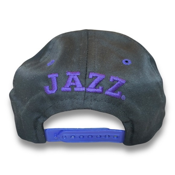 Logo 7 Utah Jazz Snapback Hat Blockhead NBA Basketball Vintage 90s - Picture 5 of 9